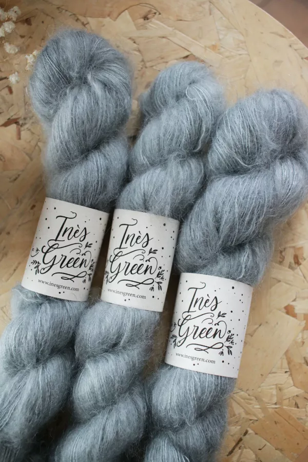 laine bleu,mohair bleu