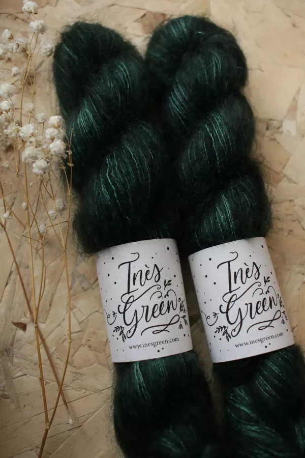 laine vert foncé,mohair vert foncé,mohair vert