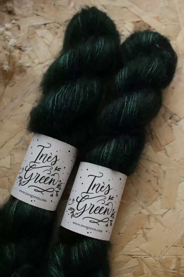 laine vert foncé,mohair vert foncé,mohair vert