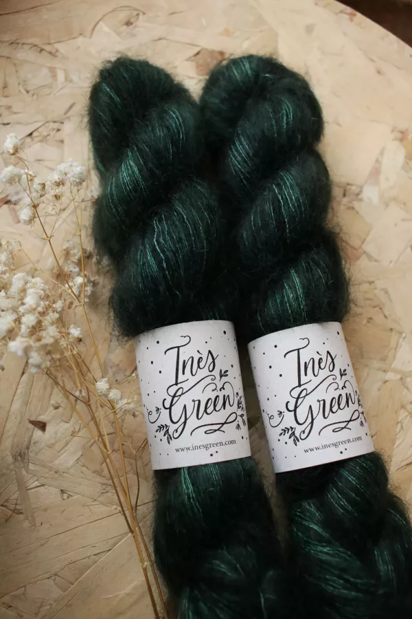 laine vert foncé,mohair vert foncé,mohair vert